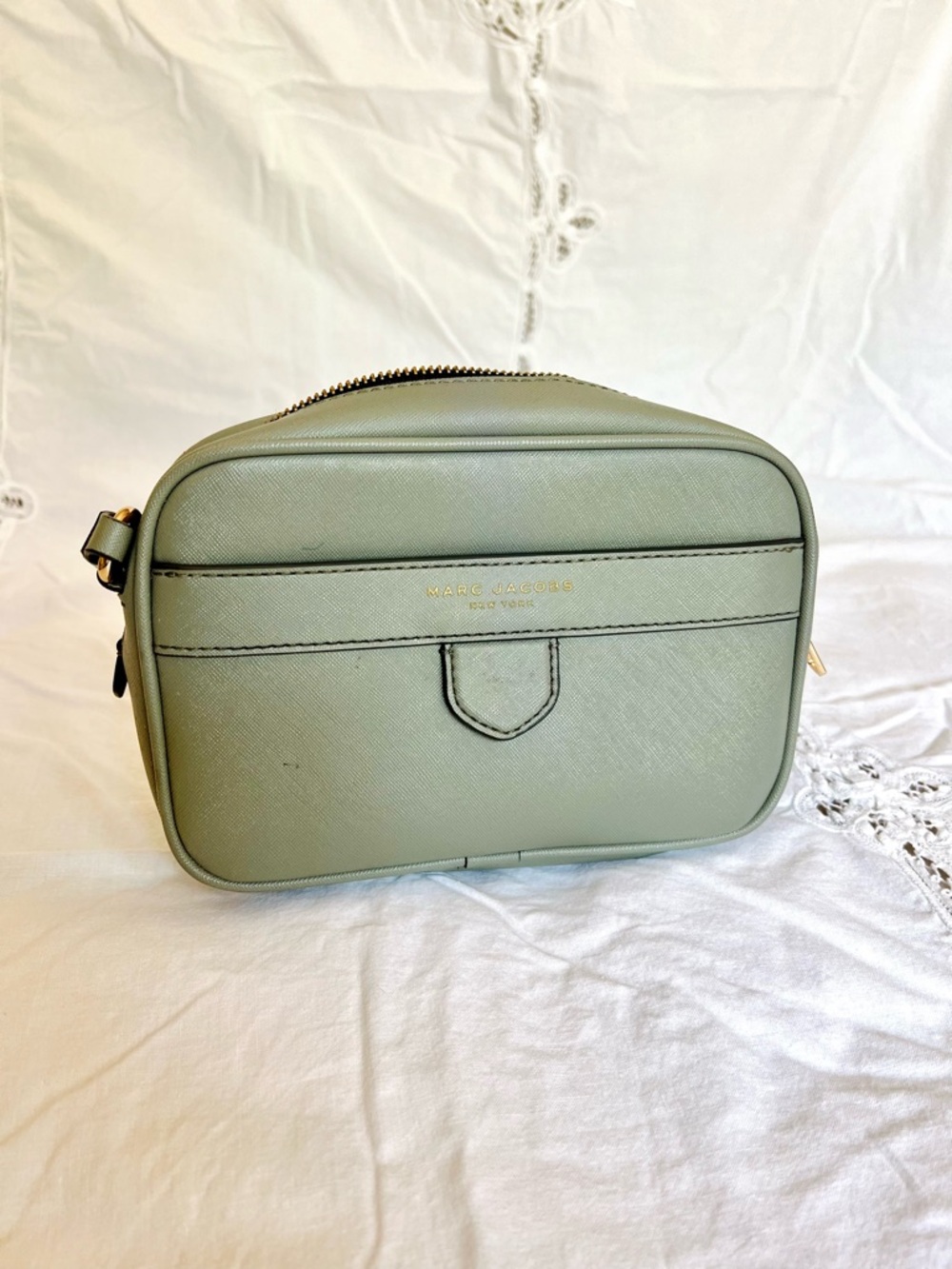 Marc Jacobs Sage Green Leather Liaison Crossbody Bag